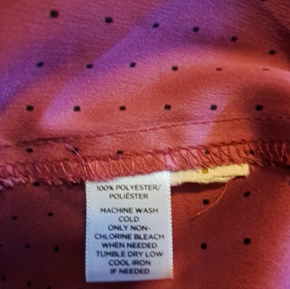 Loft polka Dot Blouse half button size MP - Picture 10 of 10